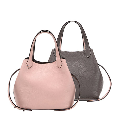 palla a-bag plus系列双面粉/灰色小号手提包 pbaaf005pmsm