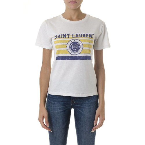 saint laurent paris/saint laurent paris 女士短袖t恤 修身 时尚款