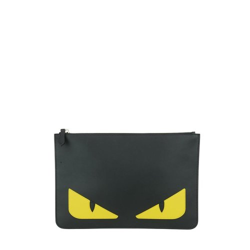 fendi/芬迪 19年秋冬 小恶魔 信封包 男包 手包 男性 黑色 手拿包 7n