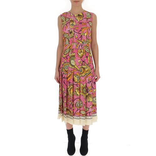 gucci/古驰 19年春夏 服装 花朵 女性 无袖 百褶