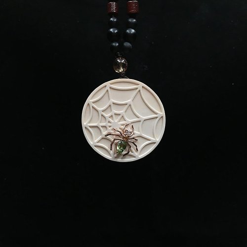 mmsd/猛犸时代 专柜正品带证书猛犸象牙 一往情深-18k金镶嵌系列挂件