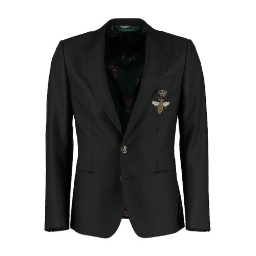 【17秋冬】 dolce&gabbana/杜嘉班纳 男士西服 100%初剪羊毛 翻领