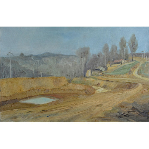 王海丰《村口》布面油画 可回购