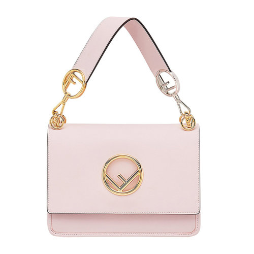 fendi芬迪kani系列女士淡粉色牛皮f标时尚单肩斜挎包浅粉色浅粉色