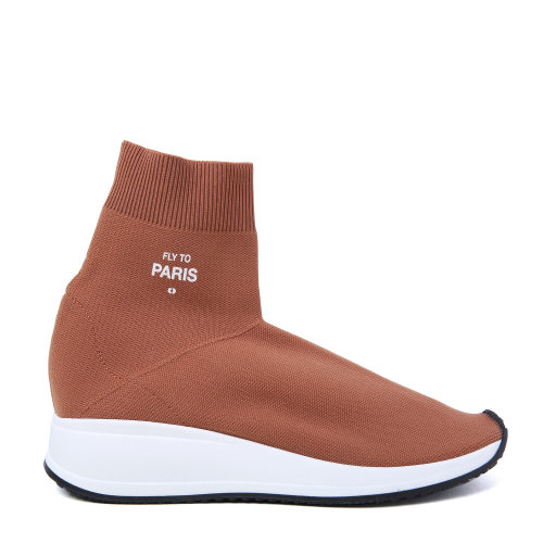 joshuas织物咖啡色针织高帮女士休闲运动鞋97d3jossh006【官方授权】