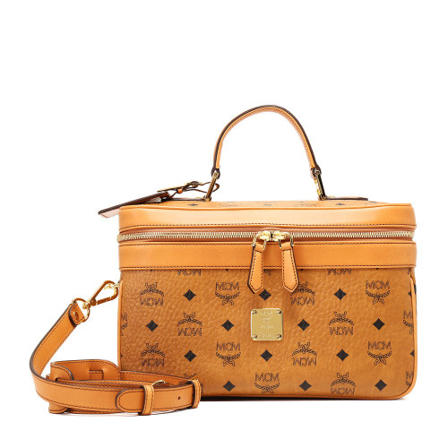 mcm(mcm) 棕色经典pvc手提两用包