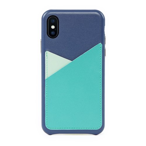 obx 牛仔蓝/灰色并贴 皮制手机壳 iphonex/xs/xs max