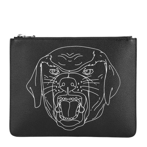 givenchy(纪梵希) #黑色pvc狗头图案手拿包