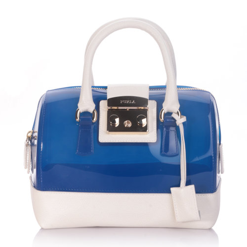 furla/芙拉女士pvc/配皮拼接小号果冻手提包 糖果包 bbt2