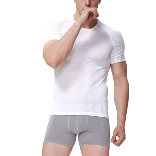 byford/byford百富男士桑蚕丝t恤短袖打底衫运动内衣男mw7405