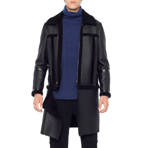 sean by sean/sean by sean 男士皮衣 2017秋冬新款皮毛一体皮衣