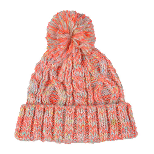 kenmont/卡蒙马海毛提花保暖粗毛线帽子女冬季潮韩版百搭针织帽卡蒙卷