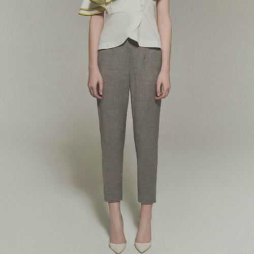 georgette.q/georgette.q灰色长款小脚女士西裤