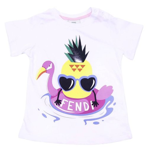 fendi/芬迪 19年春夏 印花 男女童通用 圆领 婴幼儿上装 bfi066 7aj