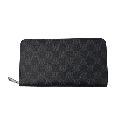 louis vuitton/路易威登 男士灰色棋盘格帆布长款钱包(已使用 a级)