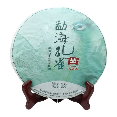 大益普洱茶茶叶 生茶 2014年勐海孔雀 357克/饼 云南勐海茶厂
