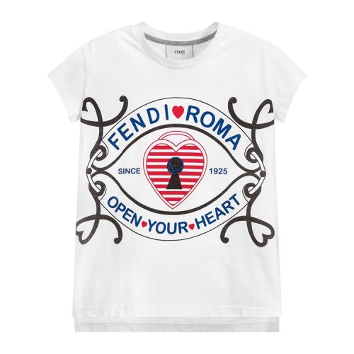 fendi芬迪 儿童t恤】fendi junior/fendi junior 18年秋冬 男童 爱心