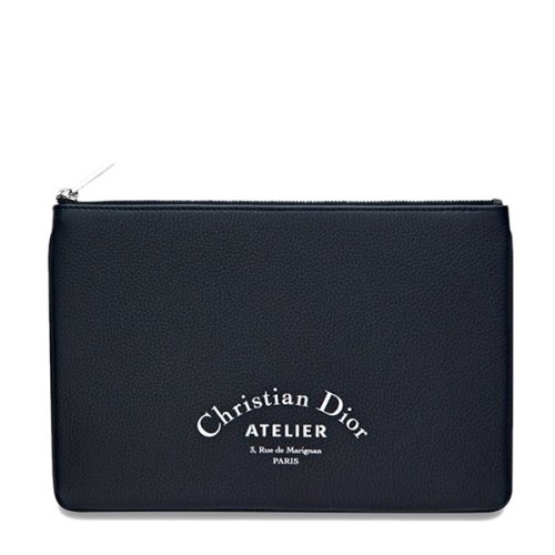 dior/迪奥 【18秋冬】atelier工匠系列海蓝色小号牛皮男士手拿包 2atc