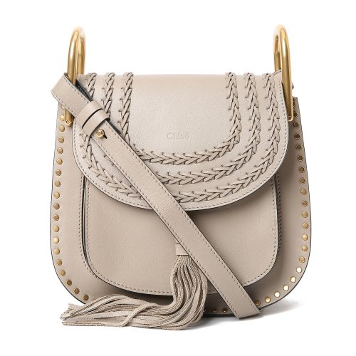 chloe(克洛伊) 经典款女士灰色皮质编织单肩包