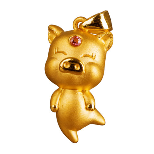 cnart/中艺生肖宝贝3d硬金幸福猪sx012