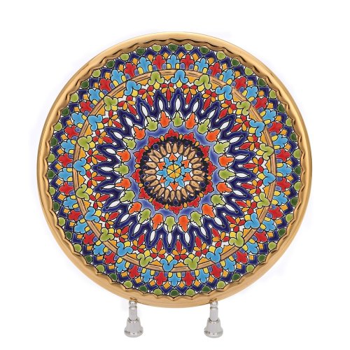 cercolon家居装饰摆件陶瓷西班牙进口手工制作地中海风情图案装饰挂盘