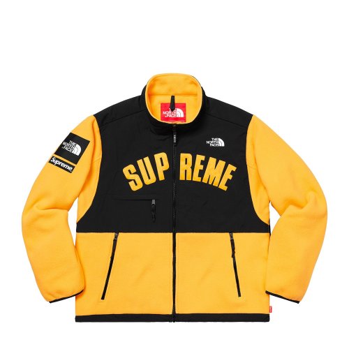 supreme 19ss tnf arc logo denali fleece jacket摇粒绒夹克