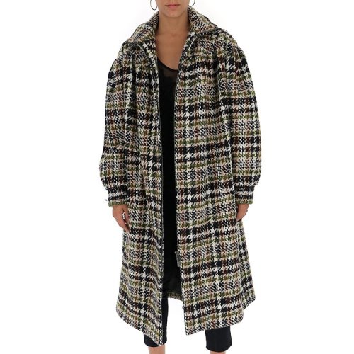 缪缪/miumiu 18年秋冬 女士 格子 经典 棕色 女士大衣 ms1533 1stk f