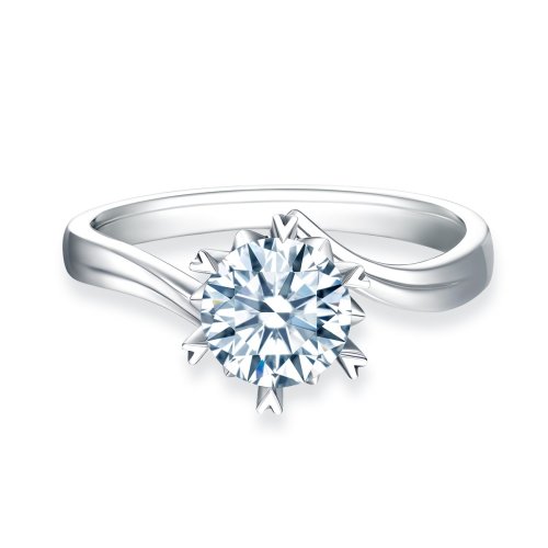 dr darryring/dr 求婚结婚钻戒 dr戴瑞克拉钻石戒指女戒白18k