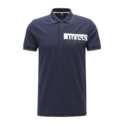 hugo boss/雨果波士 男装 服饰 棉质混纺logo印花时尚修身男士短袖