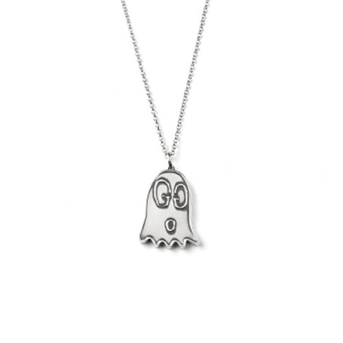 gucci古驰银色双g小幽灵项链459386银色