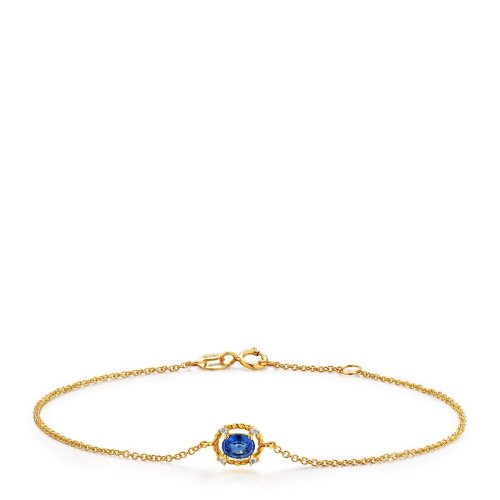 daisy fellowes/黛西法罗 梦幻迷情系列腕饰 女士18k金彩宝手链 蓝