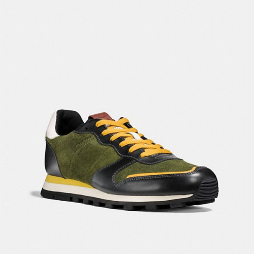 coach/蔻驰 男士c118真皮仿麂皮拼色运动鞋 g1290