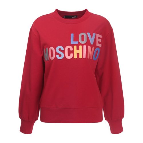 love moschino/love moschino 红色凹凸字母套头 女卫衣