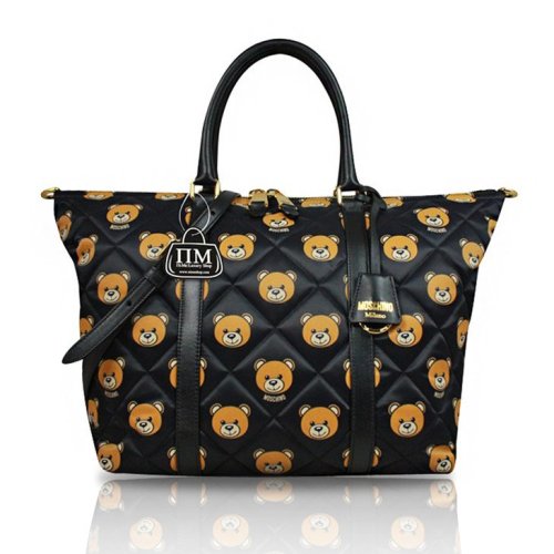 moschino(莫斯奇诺) 女士黑色小熊印花单肩包手提包 a7495.
