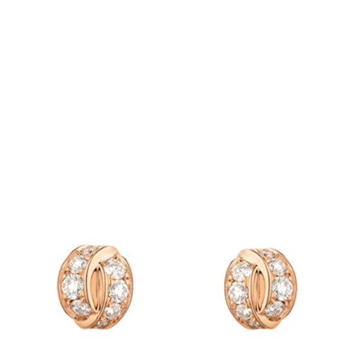 chaumet/尚美liensséduction结·缘系列玫瑰金色耳钉耳环耳坠