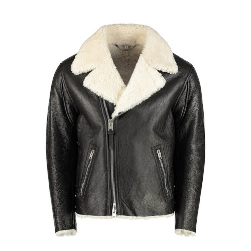 【17秋冬】 coach/蔻驰 男士皮衣 100% 真皮 100% 毛皮 翻领 时尚