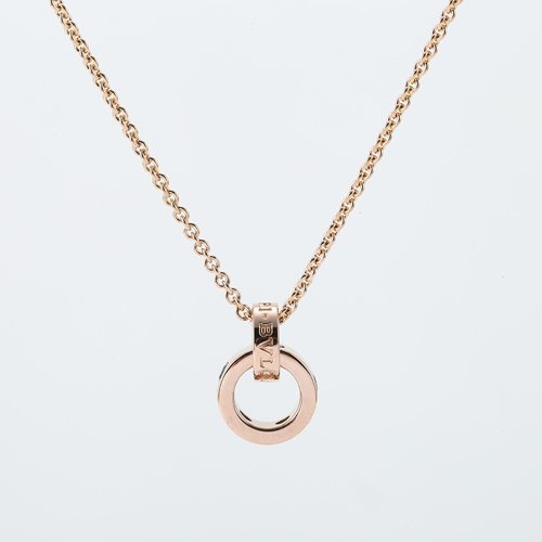 bvlgari(宝格丽) #18k金双圈彩色宝石项链