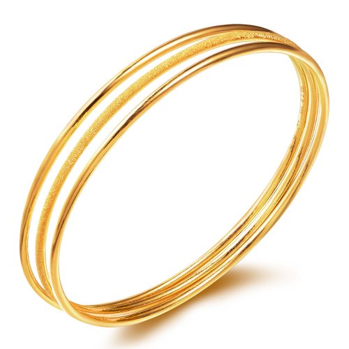 中银金行/中银金行黄金单个手镯999足金手镯实心光面磨砂婚嫁手环手饰