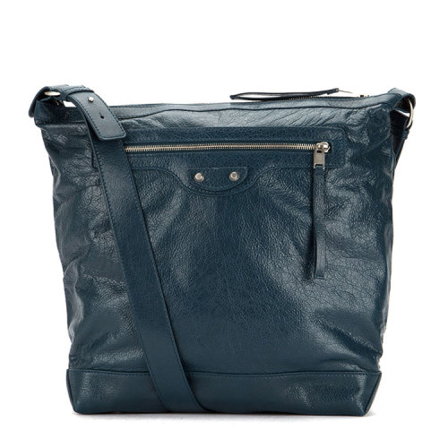 巴黎世家男士蓝色羊皮单肩包340687d9404_4435