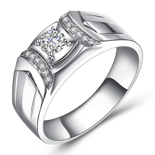 chinese gold nobility/中金一品 18k金戒指结婚男戒钻戒婚戒 专柜