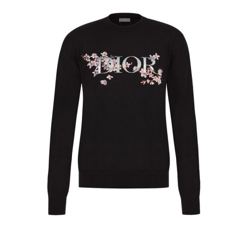 dior/迪奥 19秋冬男士新款diorxsorayama印花羊毛毛衣男卫衣 933m642