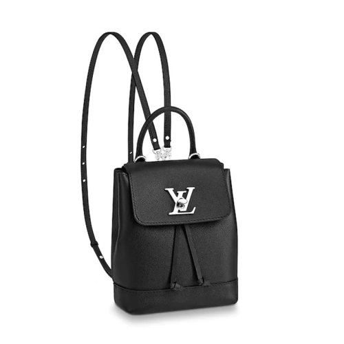 louis vuitton/路易威登 19春夏女士黑色lockme 迷你双肩包 m54573