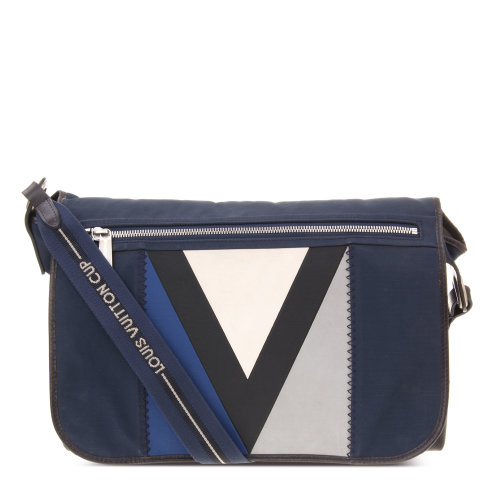 louis vuitton(路易威登) 深蓝色帆布图层帆船系列斜挎包