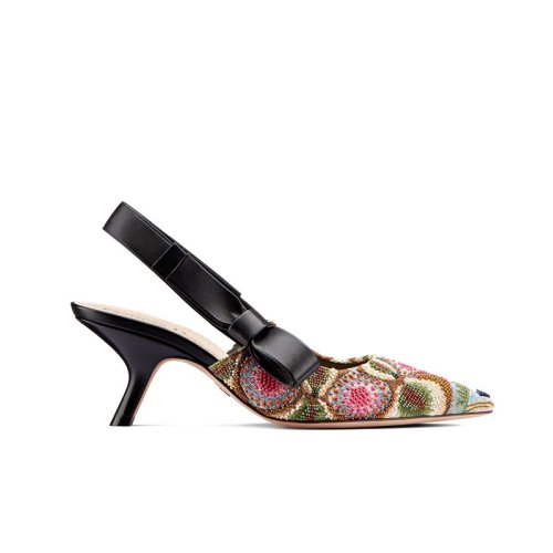 dior/迪奥 19春夏女士新款绿色万花筒刺绣钉珠6.