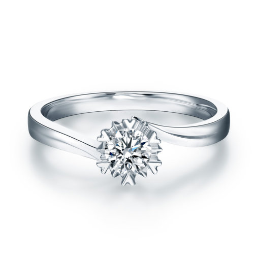 【darry戴瑞 戒指/指环】darry/戴瑞珠宝1克拉j色净度vs2白18k金dr