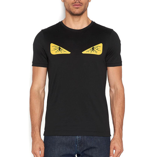 fendi(芬迪) 【18春夏】男士短袖t恤 棉 圆领 小恶魔 3601 黑色 xxl