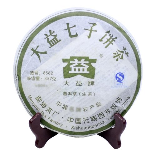 大益茶叶 普洱生茶 2008年8582 青饼 357克/饼