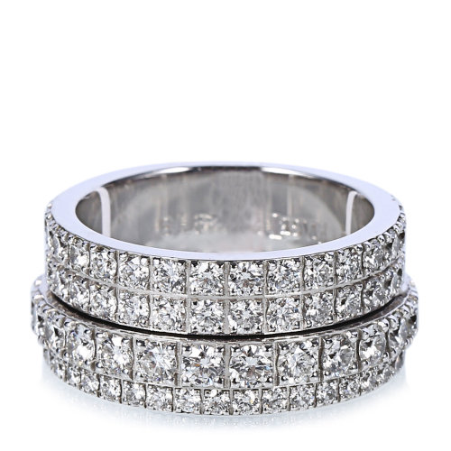 piaget(伯爵) 18k白金镶钻满钻两圈戒指54