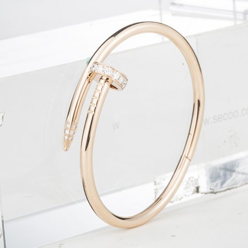 cartier(卡地亚) love系列18k金螺丝钉镶钻手镯15