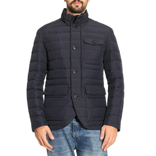 【17秋冬】 z zegna/z zegna 男士夹克 100% 羊毛 宽松 百搭 深蓝色